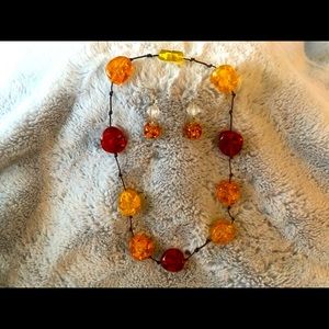 Beautiful short necklace with earrings.